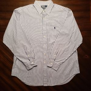 Ralph Lauren Polo Andrew striped mens dress shirt sz 17 1/2 35